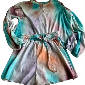 Tye Dye Top & Short Set Loungewear Size S